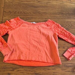 Aeropostale Orange Leopard Print Top